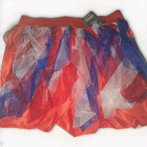 SEASONS USA TUTU Skirt Red White Blue. Girls 12/14 Patriotic Cosplay - Picture 2 of 5